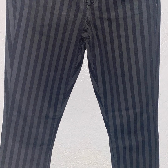 Pistola Shadow Stripe Audrey Skinny Jeans Cropped Ankle Raw Frayed Hem NEW - Picture 4 of 10